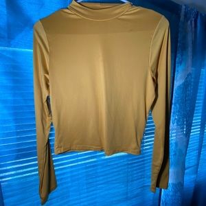 Mustard yellow Cropped long sleeve Women’s SZ S